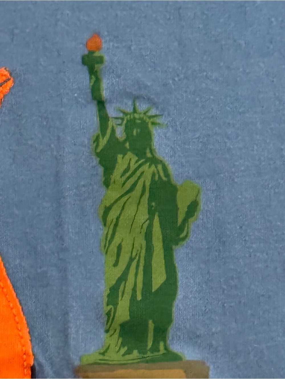 Mini Boden Baby Boy Blue with Orange Dinosaurio and Liberty Statue Short Sleeve - Picture 6 of 11